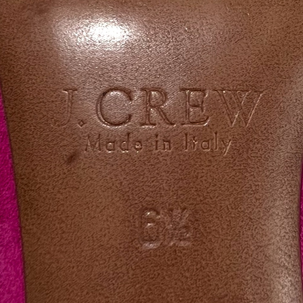 J.Crew Mona Pumps Italian Leather/Suede Excellent 6.5 wildberry - Picture 9 of 9
